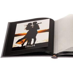 Tradycyjny album z pergaminem LEN | czarne strony | 40 stron