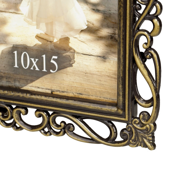 Metalowa ramka odlewana 10x15 AŻUR