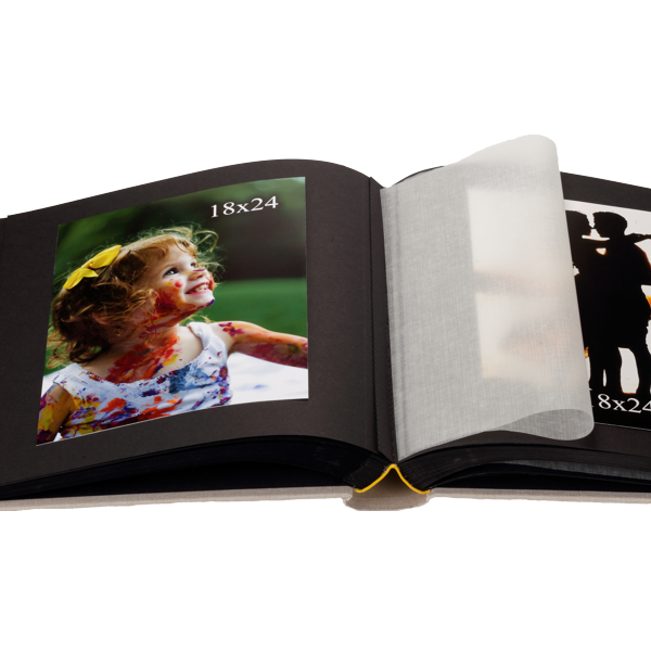Tradycyjny album z pergaminem GOLDBUCH | czarne strony | 100 stron