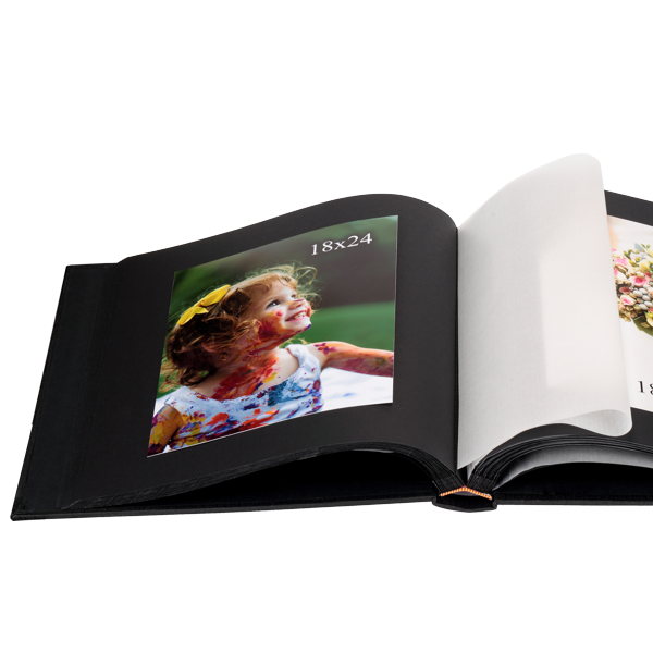 Tradycyjny album z pergaminem BASIC | czarne strony | 60 stron