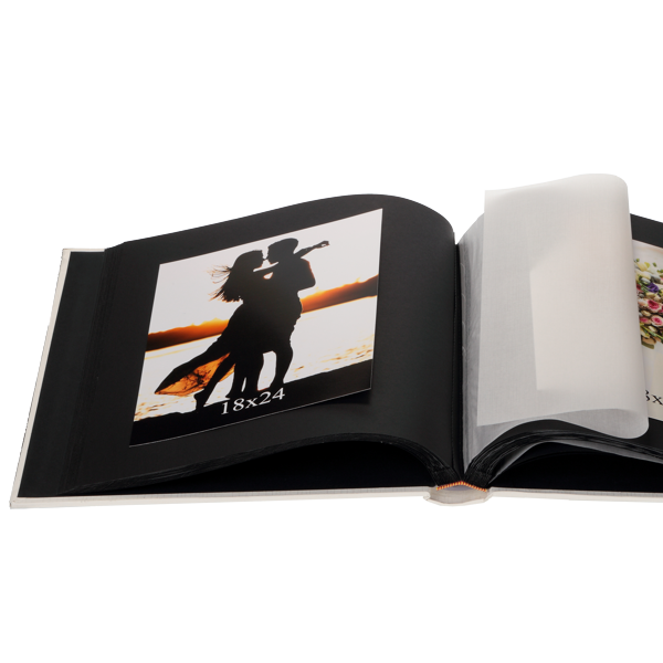 Tradycyjny album z pergaminem BASIC | czarne strony | 60 stron