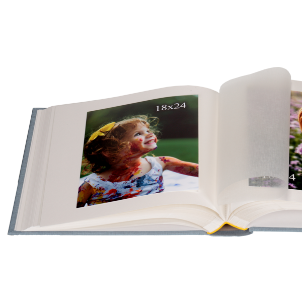 Tradycyjny album z pergaminem GOLDBUCH LEN | białe strony | 100 stron