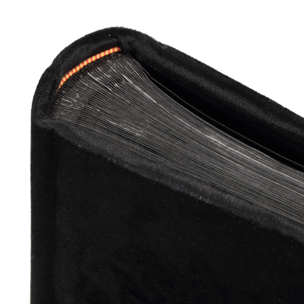 Tradycyjny album z pergaminem VELVET | czarne strony | 100 stron