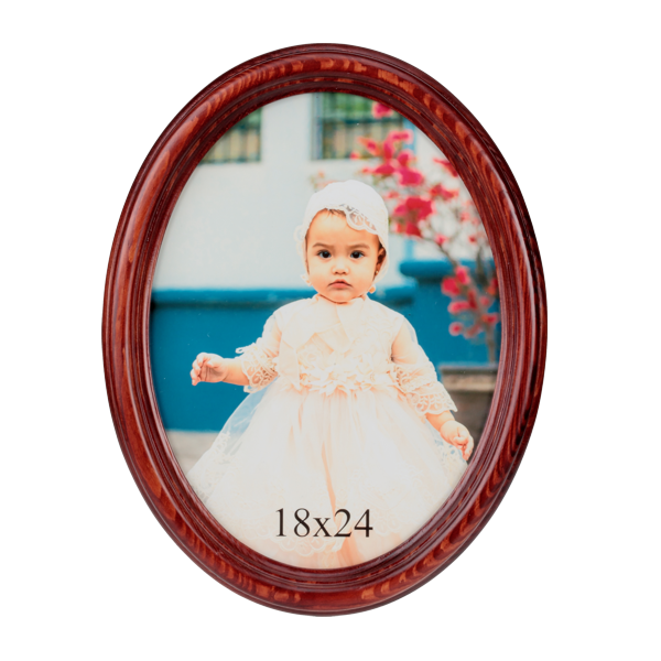Owalna ramka drewniana 18x24 cm - PhotoDECOR