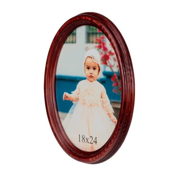 Owalna ramka drewniana 18x24 cm - PhotoDECOR