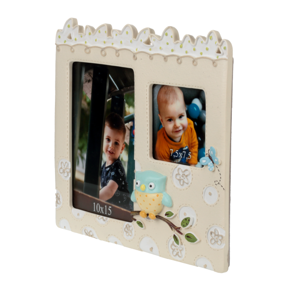 Dziecięca ramka ozdobna na 2 zdjęcia: 10x15 cm i 8x8 cm - PhotoDECOR