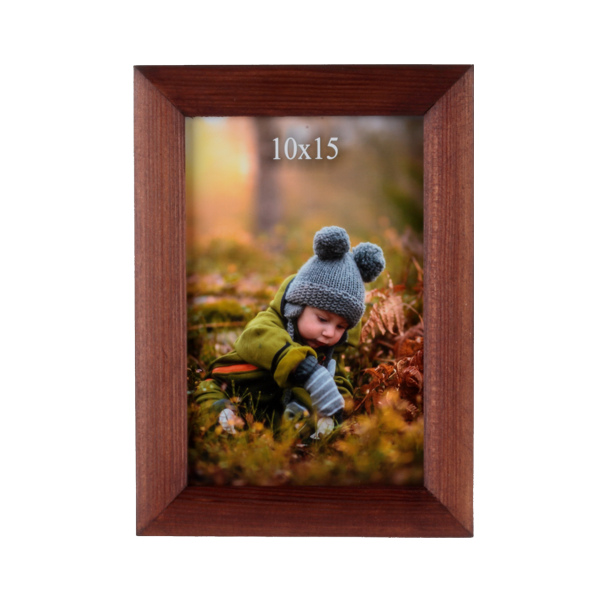 Brązowa ramka drewniana na zdjęcie 10x15 cm - PhotoDECOR