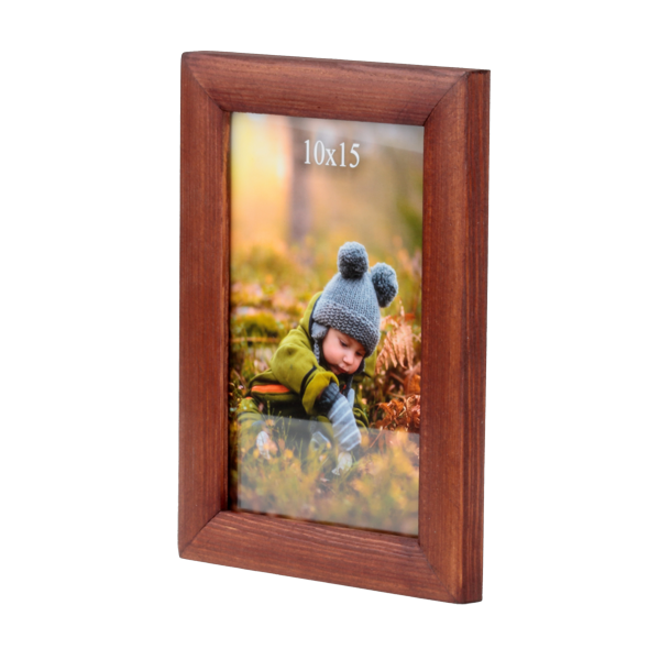 Brązowa ramka drewniana na zdjęcie 10x15 cm - PhotoDECOR