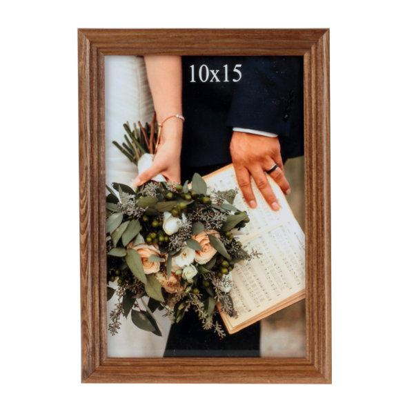 Brązowa ramka na zdjęcie 10x15 cm - PhotoDECOR