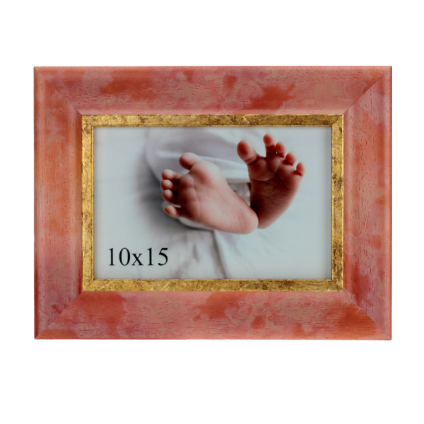 Ramka drewniana RÓŻOWY MARMUR 10×15 cm