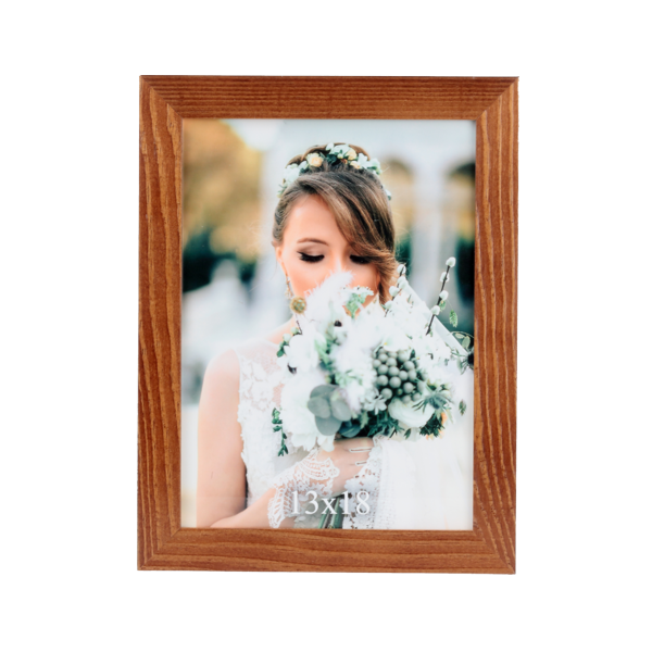 Klasyczna ramka drewniana IGA 13x18 cm - płaska rama - PhotoDECOR
