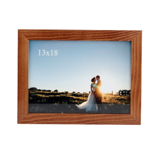 Klasyczna ramka drewniana IGA 13x18 cm - płaska rama - PhotoDECOR