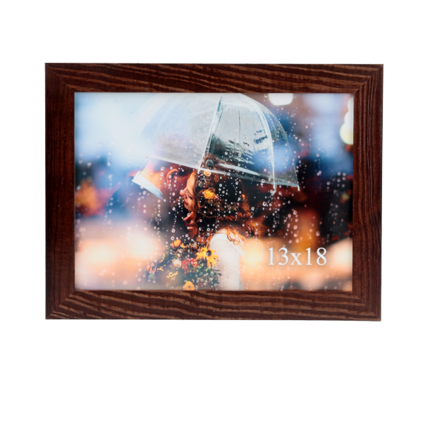 Klasyczna ramka drewniana IGA 13x18 cm - płaska rama - PhotoDECOR