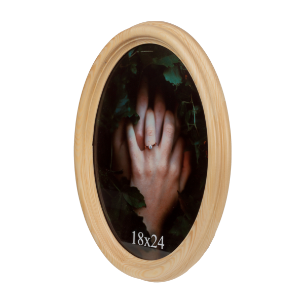 Owalna ramka drewniana 18x24 cm - PhotoDECOR