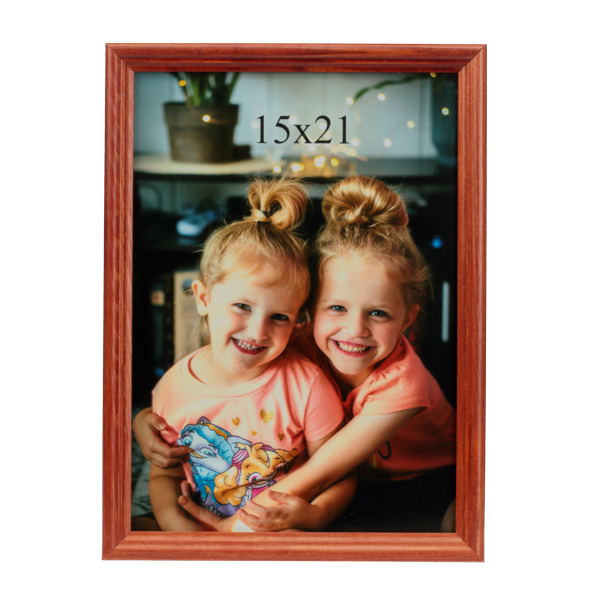Brązowa ramka drewniana na zdjęcie 15x21 cm - PhotoDECOR