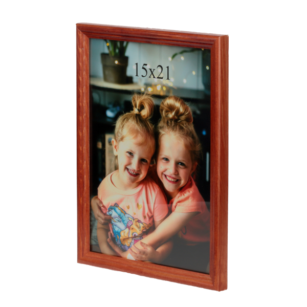 Brązowa ramka drewniana na zdjęcie 15x21 cm - PhotoDECOR