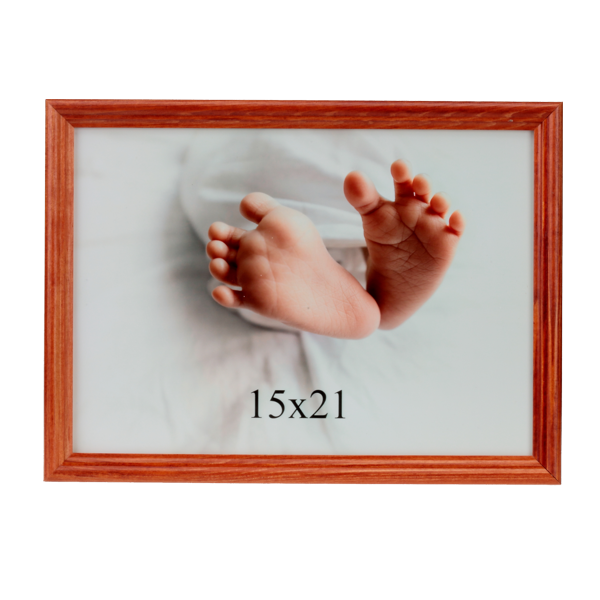 Brązowa ramka drewniana na zdjęcie 15x21 cm - PhotoDECOR