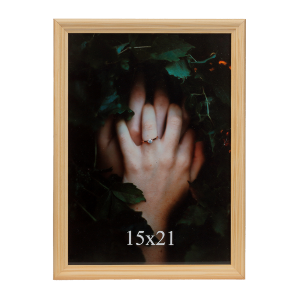 Brązowa ramka drewniana na zdjęcie 15x21 cm - PhotoDECOR