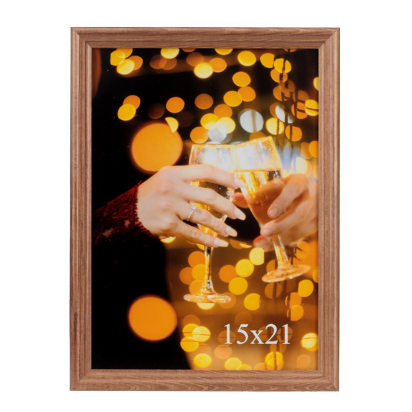Brązowa ramka drewniana na zdjęcie 15x21 cm - PhotoDECOR