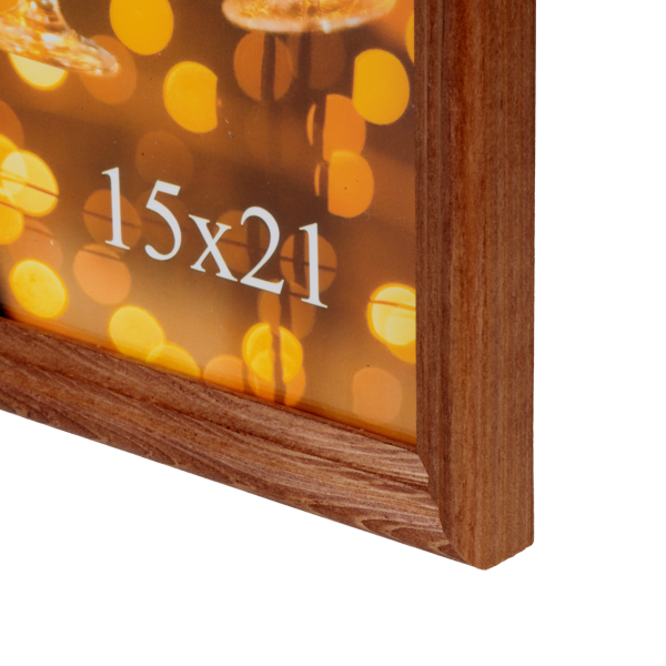 Brązowa ramka drewniana na zdjęcie 15x21 cm - PhotoDECOR
