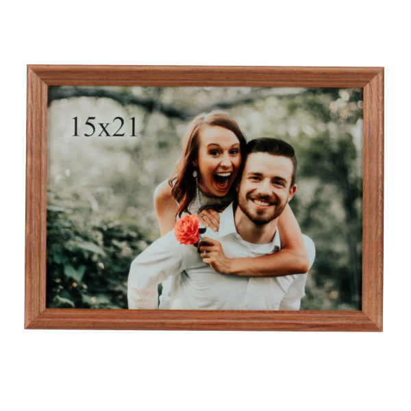 Brązowa ramka drewniana na zdjęcie 15x21 cm - PhotoDECOR
