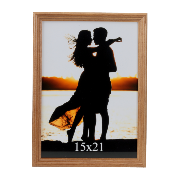 Brązowa ramka drewniana na zdjęcie 15x21 cm - PhotoDECOR