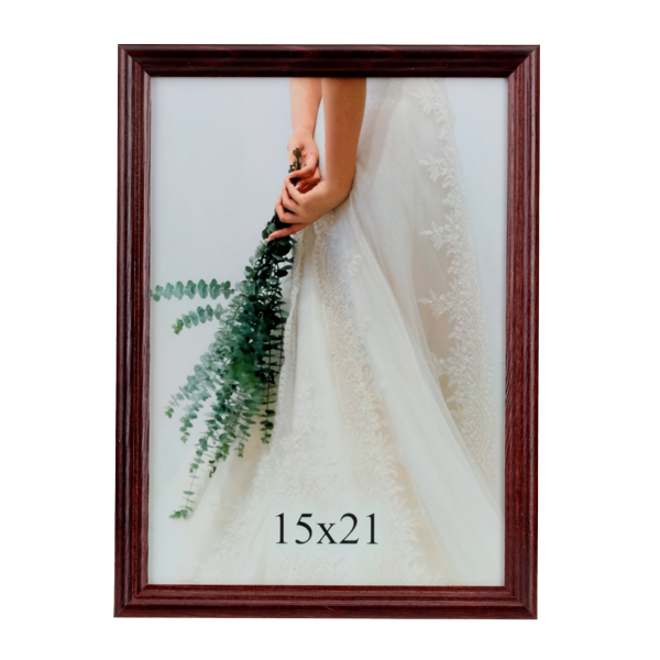 Brązowa ramka drewniana na zdjęcie 15x21 cm - PhotoDECOR
