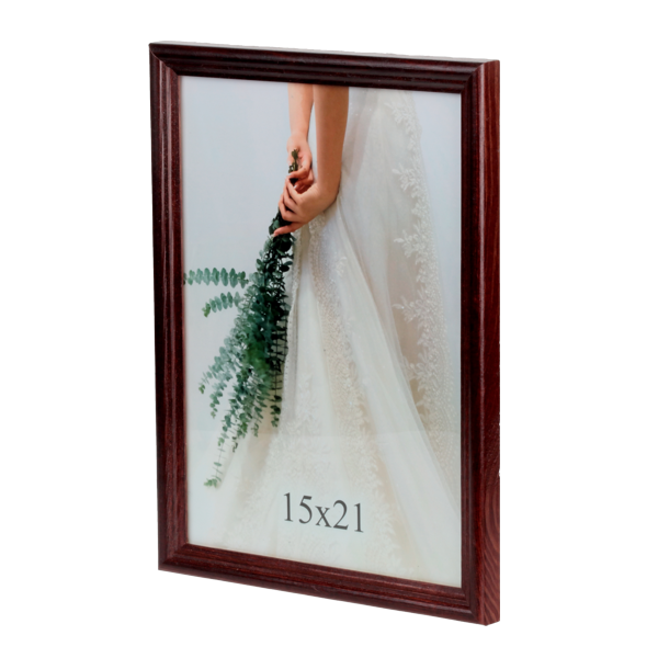 Brązowa ramka drewniana na zdjęcie 15x21 cm - PhotoDECOR