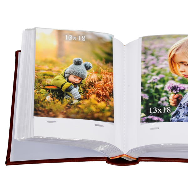 Brązowy album na zdjęcia 13x18 cm | 100 zdjęć