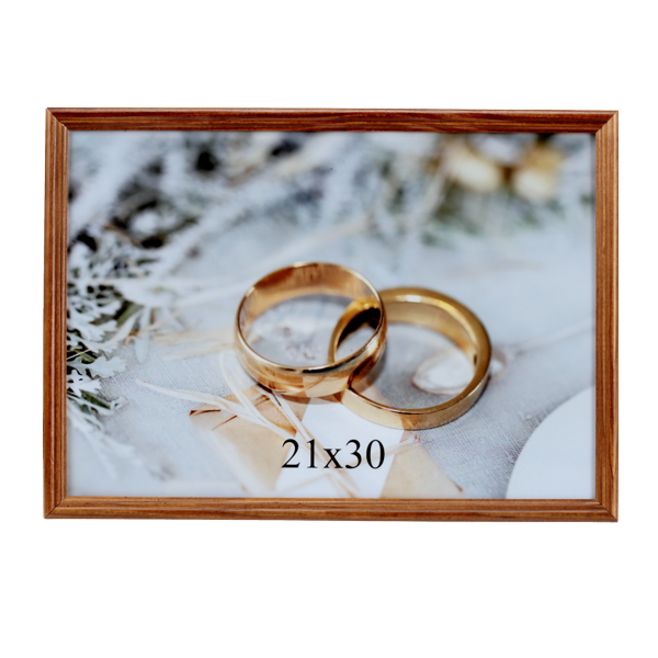 Brązowa ramka drewniana na zdjęcie 21x30 cm - PhotoDECOR