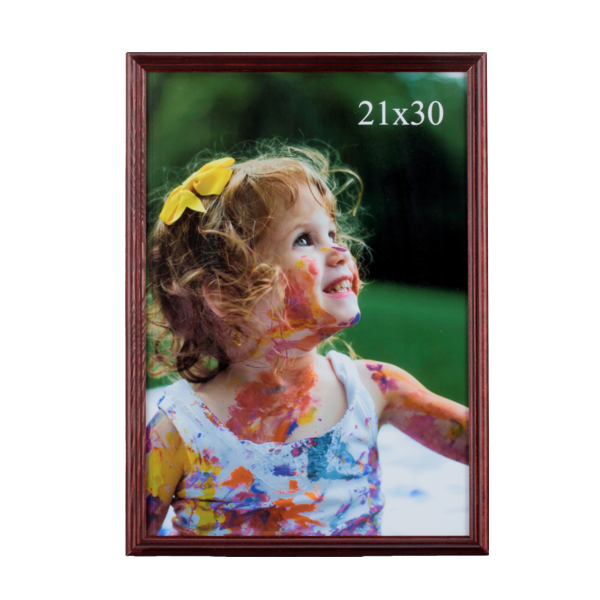 Brązowa ramka drewniana na zdjęcie 21x30 cm - PhotoDECOR