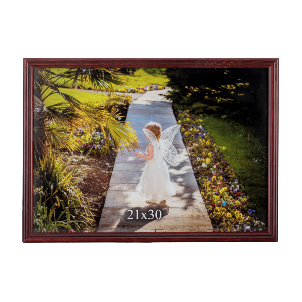 Brązowa ramka drewniana na zdjęcie 21x30 cm - PhotoDECOR