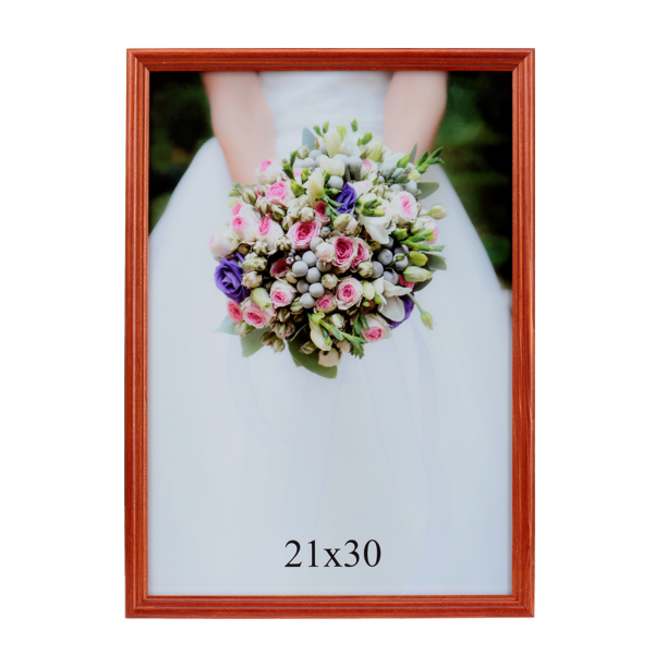 Brązowa ramka drewniana na zdjęcie 21x30 cm - PhotoDECOR