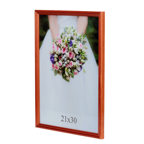 Brązowa ramka drewniana na zdjęcie 21x30 cm - PhotoDECOR