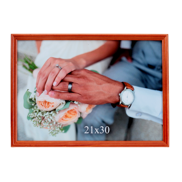 Brązowa ramka drewniana na zdjęcie 21x30 cm - PhotoDECOR
