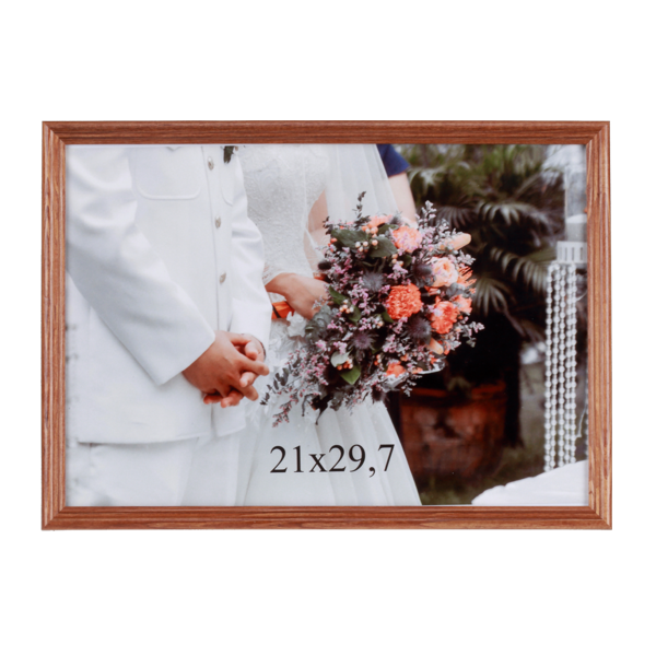 Brązowa ramka drewniana na zdjęcie 21x30 cm - PhotoDECOR