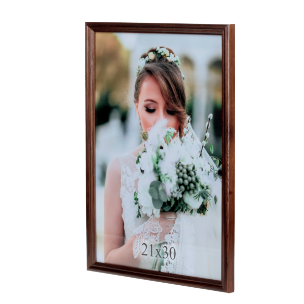 Brązowa ramka drewniana na zdjęcie 21x30 cm - PhotoDECOR