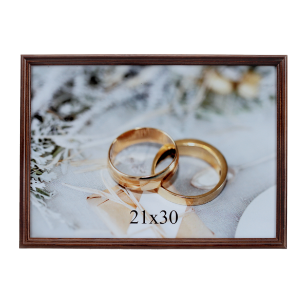 Brązowa ramka drewniana na zdjęcie 21x30 cm - PhotoDECOR