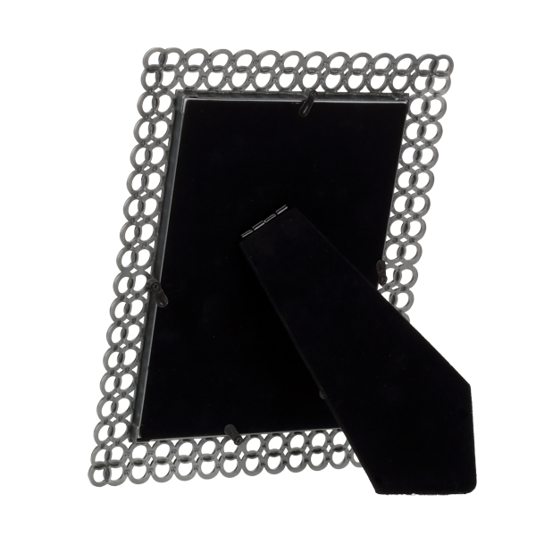 Metalowa ramka odlewana 13x18 cm o symetrycznym wzorze POŁĄCZONE KOŁA