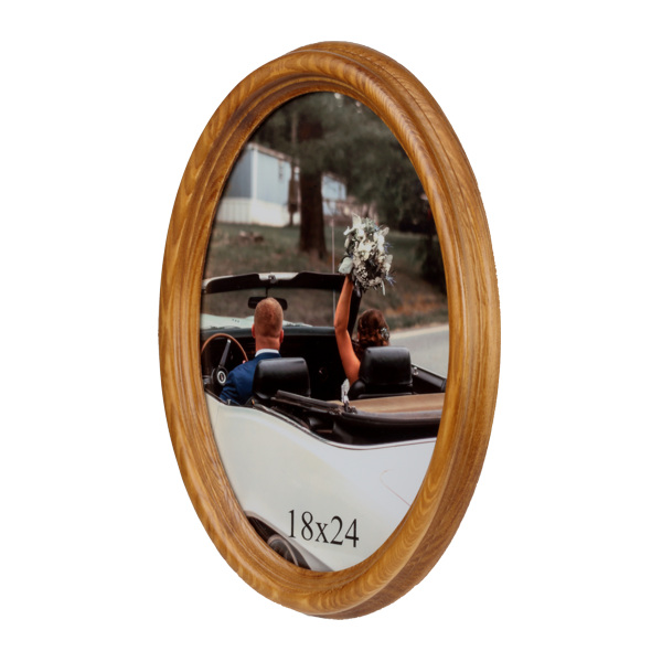 Owalna ramka drewniana 18x24 cm - PhotoDECOR