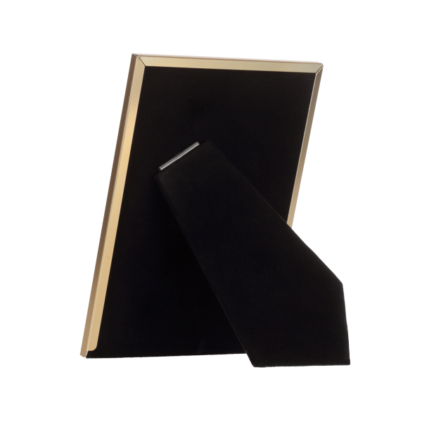 Złota ramka metalowa 10x15 cm ze srebrnym paskiem