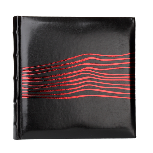 Czarny album na zdjęcia 10x15 cm z czerwonym tłoczeniem | 200 zdjęć