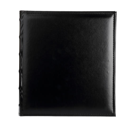 Czarny album tradycyjny z pergaminem, z obszyciem | czarne strony | 60 stron