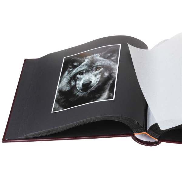 Tradycyjny album z pergaminem JOURNAL | czarne strony | 100 stron