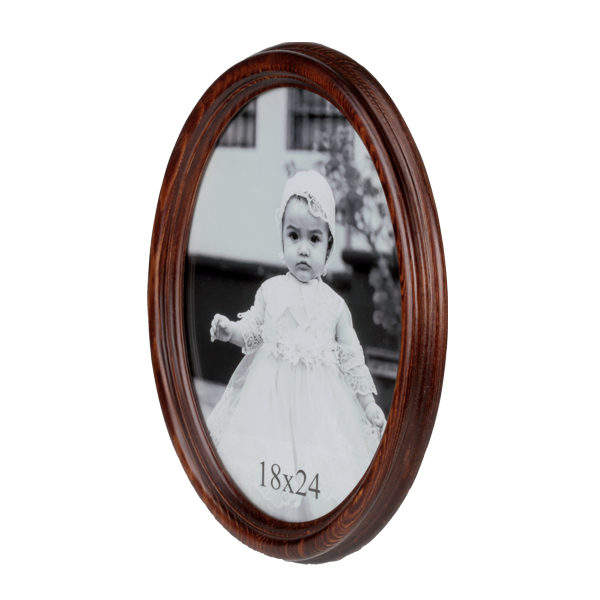 Owalna ramka drewniana 18x24 cm - PhotoDECOR
