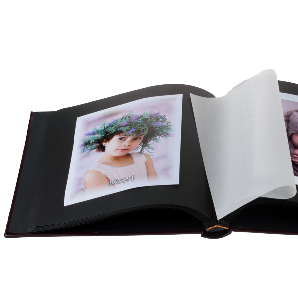 Tradycyjny album z pergaminem JOURNAL | czarne strony | 60 stron