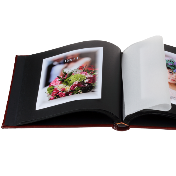 Tradycyjny album z pergaminem JOURNAL | czarne strony | 60 stron
