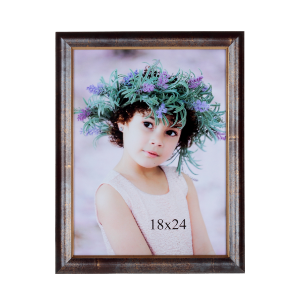 Srebrna ramka drewniana 18x24 cm - PhotoDECOR