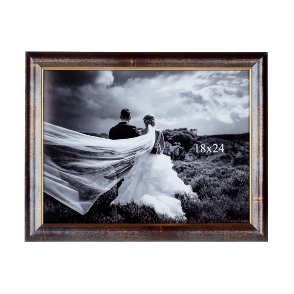 Srebrna ramka drewniana 18x24 cm - PhotoDECOR
