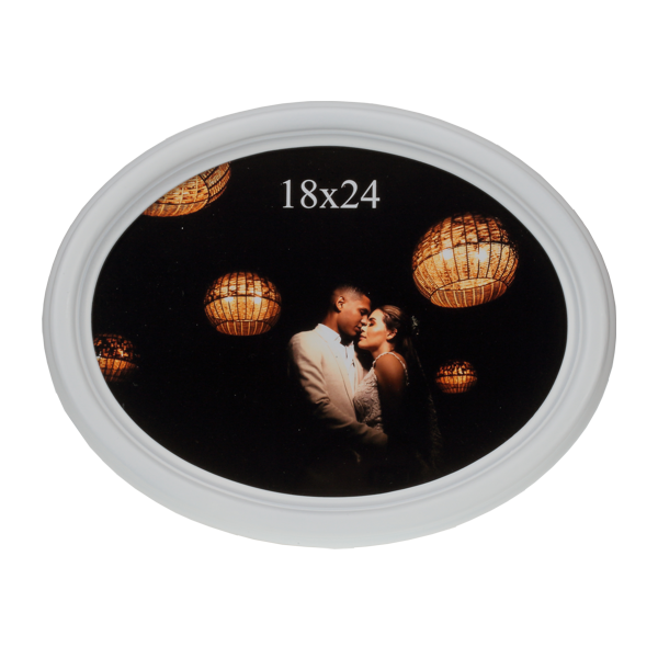 Owalna ramka drewniana 18x24 cm - PhotoDECOR